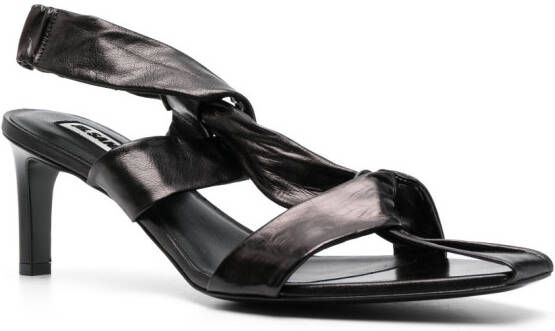 Jil Sander Sandalen met geknoopt bandje Zwart