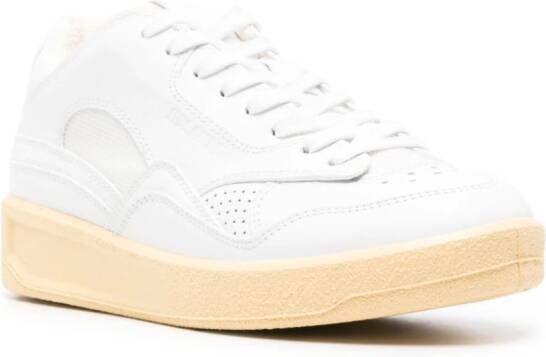 Jil Sander Sneakers met vlakken en logo-reliëf Wit