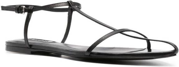 Jil Sander Sandalen met enkelbandje Zwart