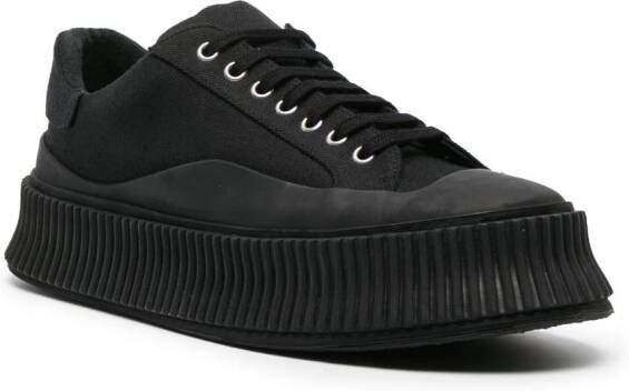 Jil Sander Sneakers met colourblocking Zwart