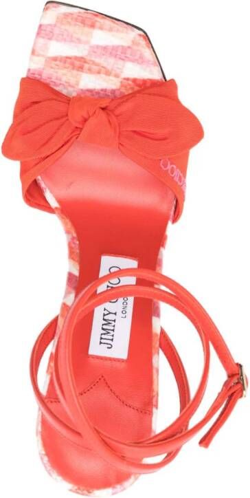 Jimmy Choo Sandalen met sleehak Rood