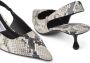 Jimmy Choo 50 mm Amel leren pumps met slangenprint Wit - Thumbnail 4