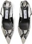 Jimmy Choo 50 mm Amel leren pumps met slangenprint Wit - Thumbnail 5