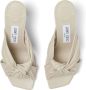 Jimmy Choo Avenue 85 mm muiltjes met gedraaid detail Beige - Thumbnail 4