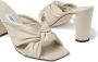 Jimmy Choo Avenue 85 mm muiltjes met gedraaid detail Beige - Thumbnail 5