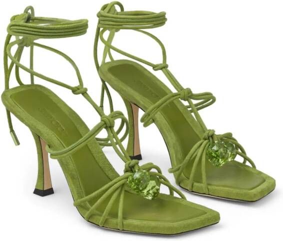 Jimmy Choo Jemma 90 mm sandalen met bandjes Groen