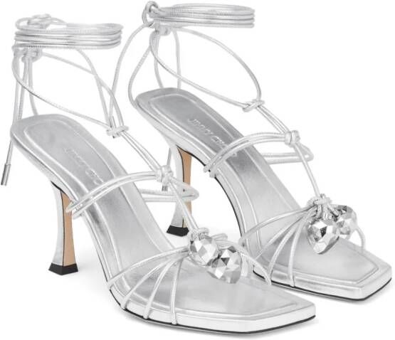 Jimmy Choo Jemma 90 mm sandalen met bandjes Zilver