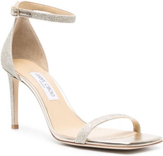 Jimmy Choo Alva leren sandalen Zilver