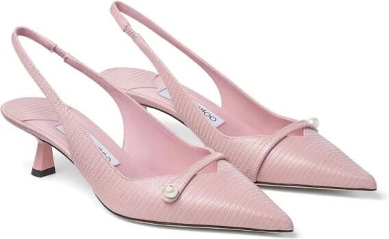 Jimmy Choo Amita 45 mm leren pumps Roze