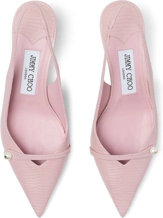 Jimmy Choo Amita 45 mm leren pumps Roze