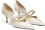 Jimmy Choo Witte lakleren pumps met parelversiering White Dames - Thumbnail 3