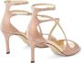 Jimmy Choo Azia sandalen met slangenleer-effect Roze - Thumbnail 6