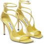 Jimmy Choo Azia leren sandalen 95 mm Geel - Thumbnail 2