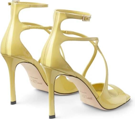 Jimmy Choo Azia leren sandalen 95 mm Geel