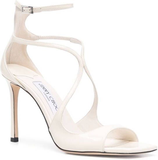 Jimmy Choo Azia sandalen met vierkante neus Wit