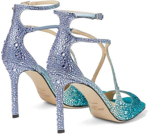 Jimmy Choo Azia sandalen verfraaid met kristal Blauw