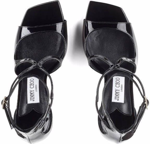 Jimmy Choo Azia vierkante sandalen Zwart