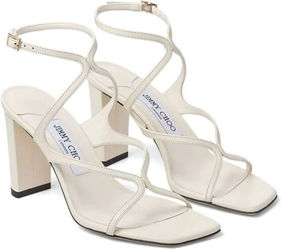 Jimmy Choo Azie leren sandalen Wit