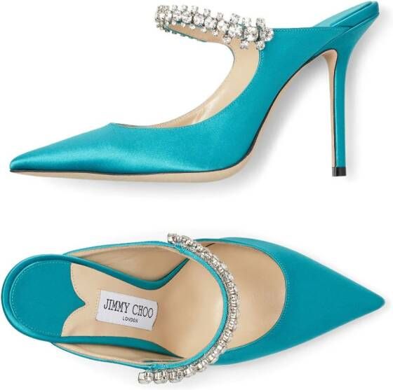 Jimmy Choo Bing muiltjes verfraaid met kristallen Blauw