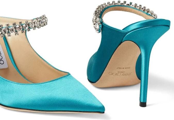 Jimmy Choo Bing muiltjes verfraaid met kristallen Blauw