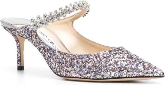 Jimmy Choo Bling 65 glitter muiltjes Roze