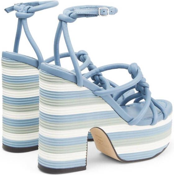 Jimmy Choo Clare sandalen met plateauzool Blauw