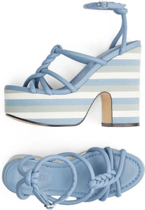 Jimmy Choo Clare sandalen met plateauzool Blauw