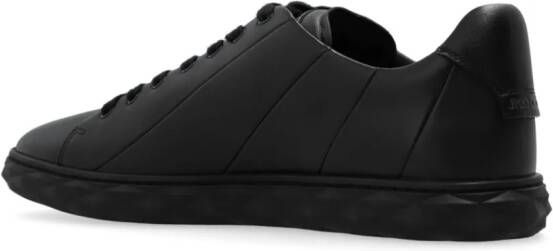 Jimmy Choo Diamond Light leren sneakers Zwart