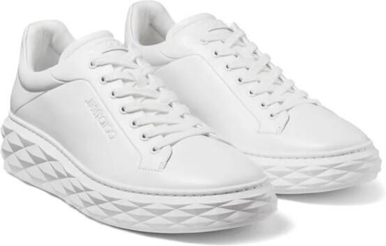 Jimmy Choo Diamond Maxi leren sneakers Wit