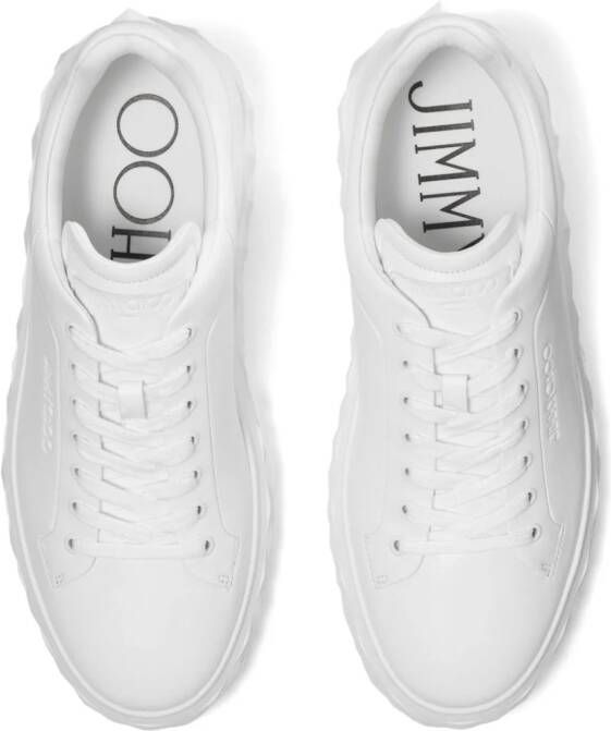 Jimmy Choo Diamond Maxi leren sneakers Wit