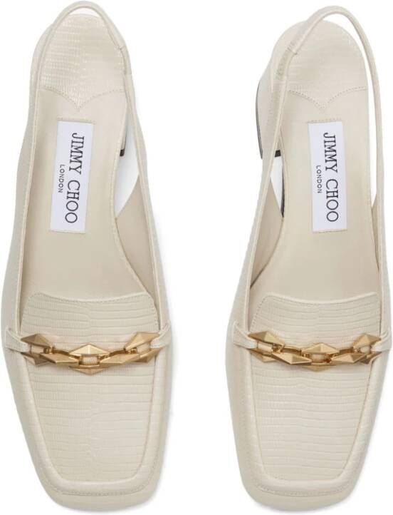 Jimmy Choo Diamond Tilda slingback pumps 45 mm Beige