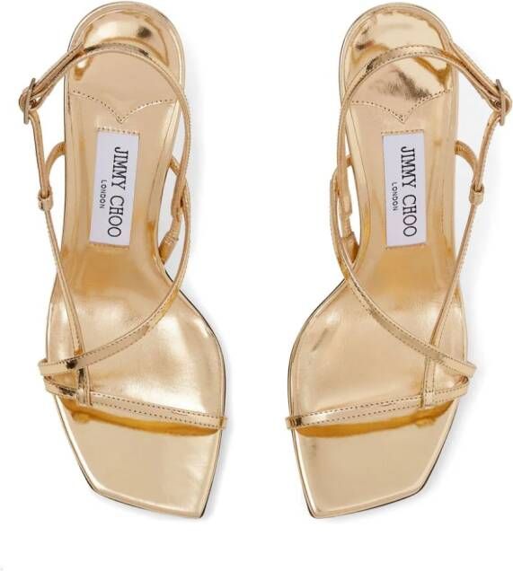 Jimmy Choo Etana 80 sandalen Goud