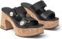 Jimmy Choo Fayence 95 mm leren sandalen met plateauzool Zwart - Thumbnail 2