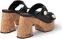 Jimmy Choo Fayence 95 mm leren sandalen met plateauzool Zwart - Thumbnail 3