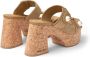 Jimmy Choo Fayence sandalen met sleehak Beige - Thumbnail 3