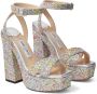 Jimmy Choo Gaia sandalen met plateauzool Zilver - Thumbnail 3