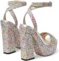 Jimmy Choo Gaia sandalen met plateauzool Zilver - Thumbnail 4