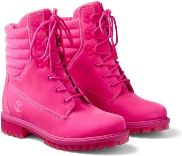 Jimmy Choo x Timberland gewatteerde veterlaarzen Roze