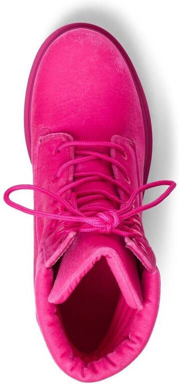 Jimmy Choo x Timberland gewatteerde veterlaarzen Roze