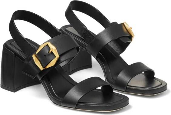 Jimmy Choo Hawke 70 mm sandalen met gesp Zwart