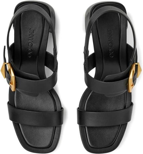 Jimmy Choo Hawke 70 mm sandalen met gesp Zwart