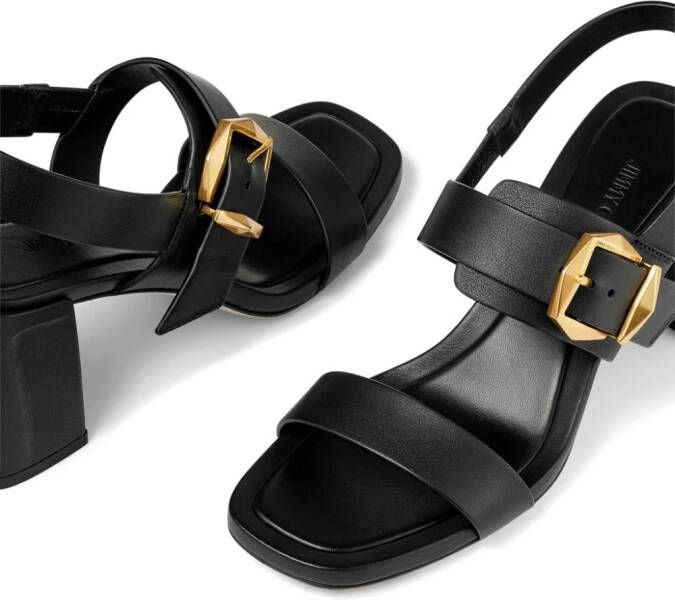 Jimmy Choo Hawke 70 mm sandalen met gesp Zwart