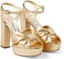 Jimmy Choo Heeloise sandalen met metallic afwerking Goud - Thumbnail 8