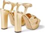 Jimmy Choo Heeloise sandalen met metallic afwerking Goud - Thumbnail 9