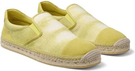 Jimmy Choo Ivan canvas espadrilles met tie-dye Groen