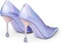 Jimmy Choo Ixia 95 mm Metallic leren pumps Paars - Thumbnail 3