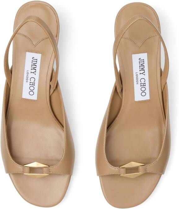 Jimmy Choo Lev slingback sandalen Beige