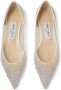 Jimmy Choo Love ballerina's verfraaid met kristallen Wit - Thumbnail 9