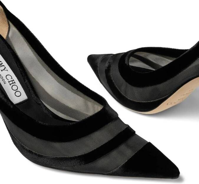 Jimmy Choo Love pumps met mesh Zwart