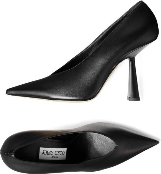 Jimmy Choo Maryanna leren muiltjes Zwart